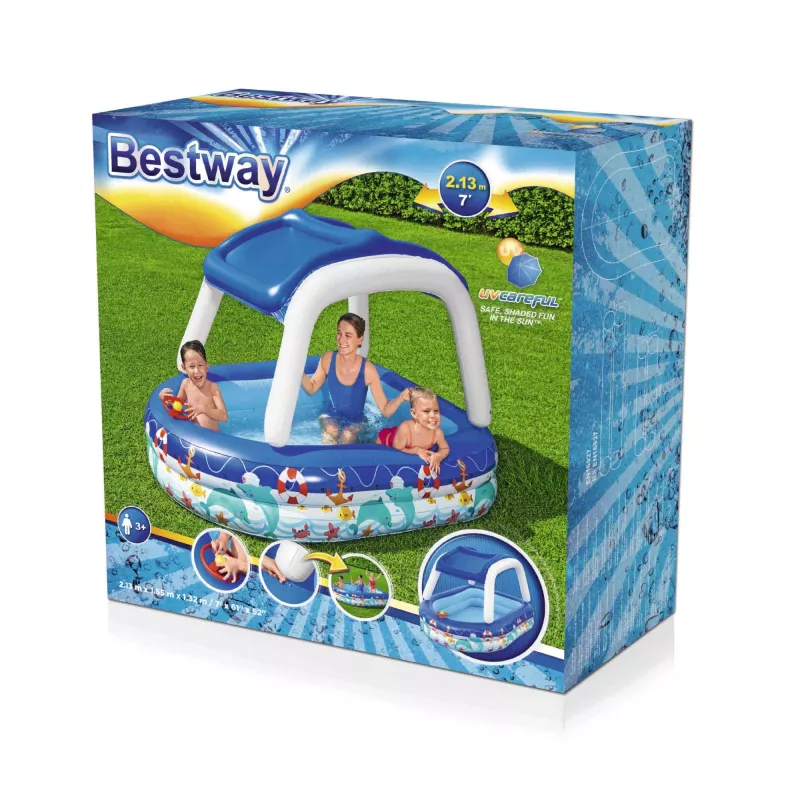 Bestway Hydro-Force Rapid Rider II Flotador doble para río, Multicolor, Flotador, Estampado, Niño/Niña, 180 kg, 2 personas