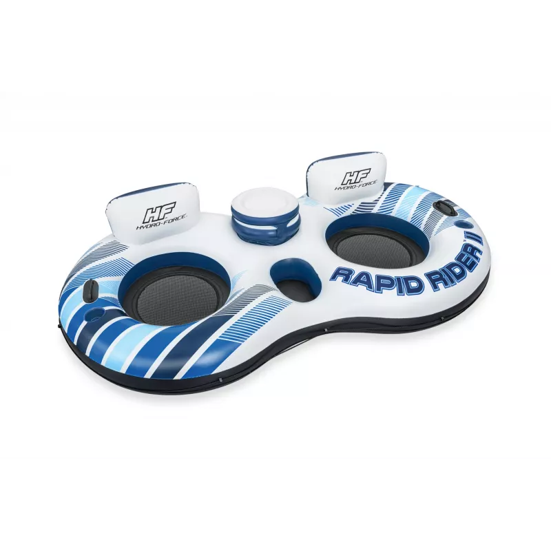Bestway Hydro-Force Rapid Rider II flotador doble para río, multicolor, flotador, estampado, niño/niña, 180 kg, 2 personas