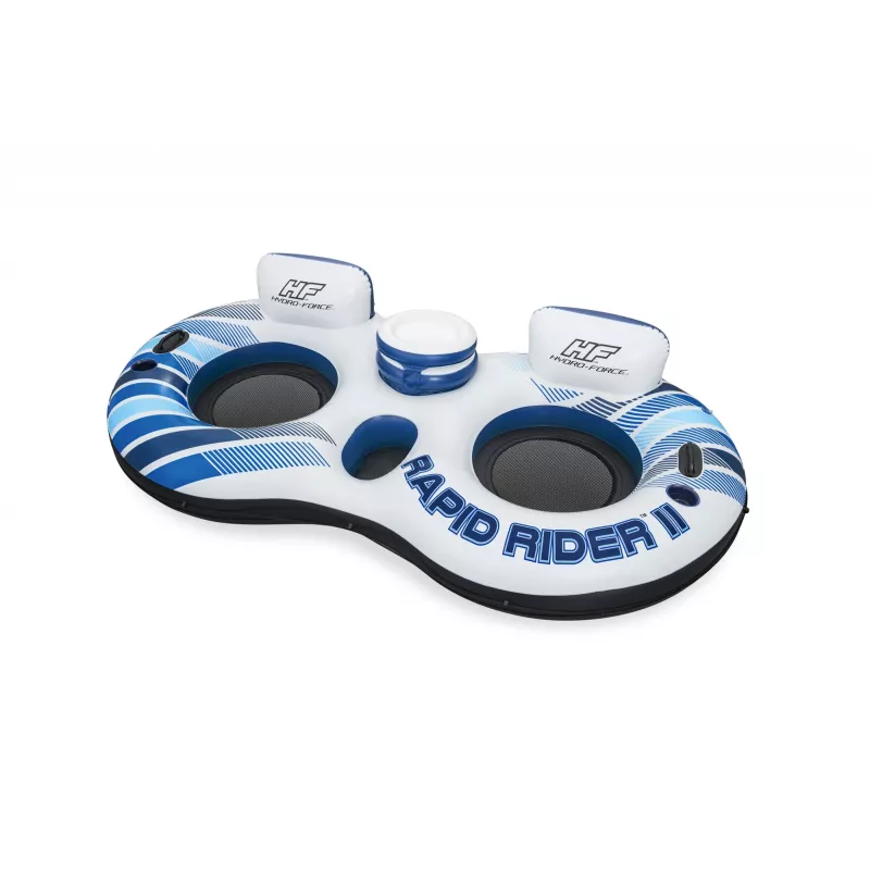 Bestway Hydro-Force Rapid Rider II flotador doble para río, multicolor, flotador, estampado, niño/niña, 180 kg, 2 personas