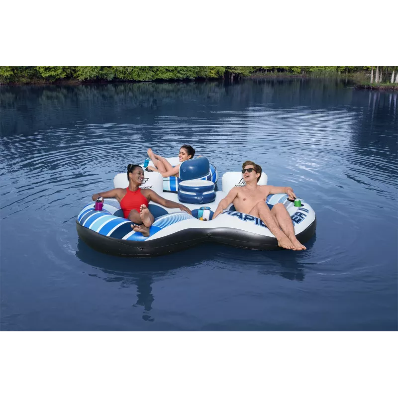 Bestway Hydro-Force Rapid Rider II flotador doble para río, multicolor, flotador, estampado, niño/niña, 180 kg, 2 personas