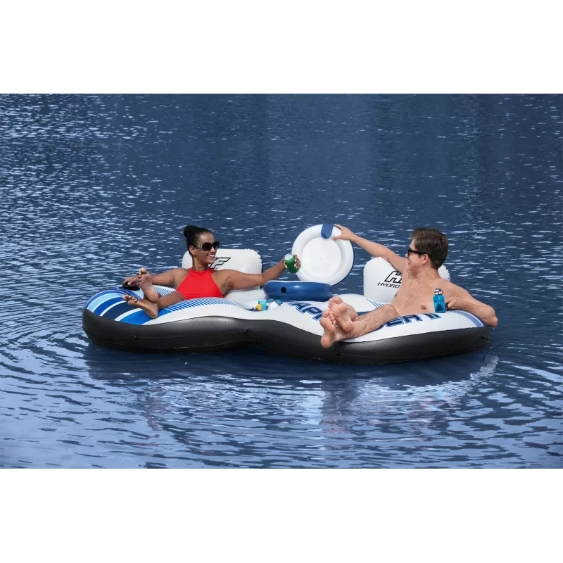 Bestway Hydro-Force Rapid Rider II flotador doble para río, multicolor, flotador, estampado, niño/niña, 180 kg, 2 personas