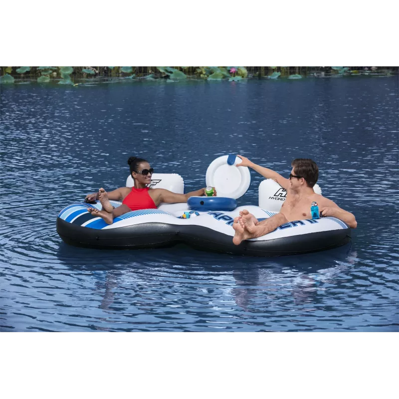 Bestway Hydro-Force Rapid Rider II flotador doble para río, multicolor, flotador, estampado, niño/niña, 180 kg, 2 personas