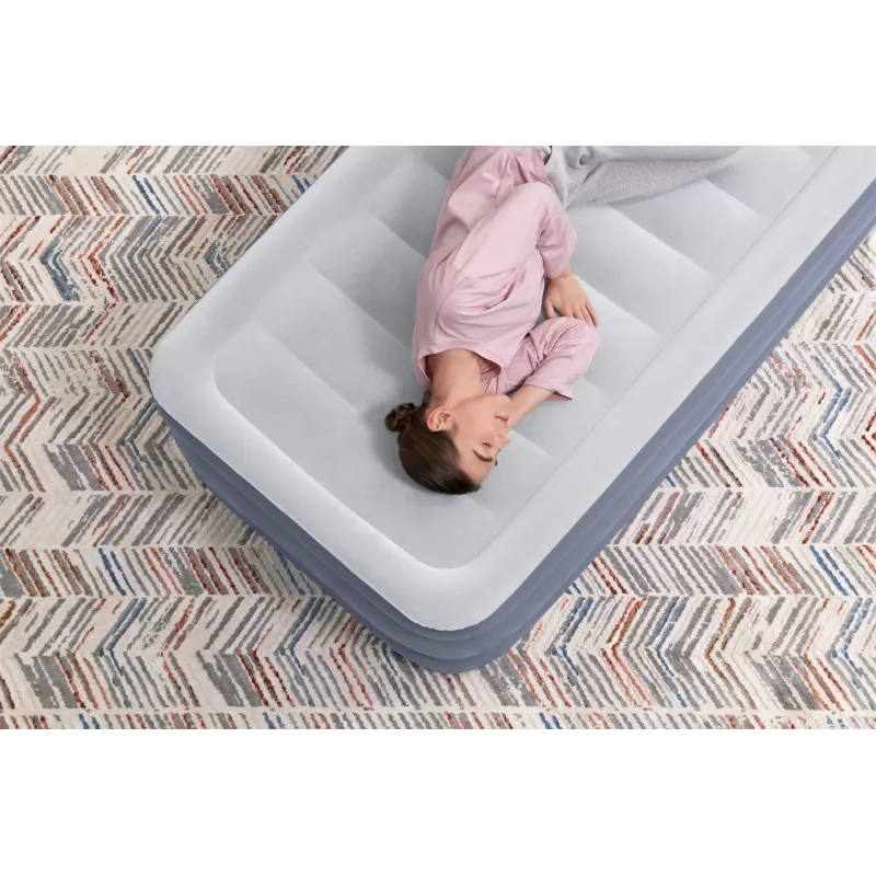 Bestway Tritech colchón de aire Twin con bomba AC integrada y revestimiento antimicrobiano 1,91 m x 97 cm x 51 cm