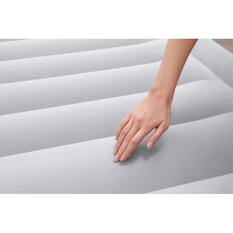 Bestway Tritech colchón de aire Queen con bomba AC integrada y revestimiento antimicrobiano 2,03 m x 1,52 m x 51 cm