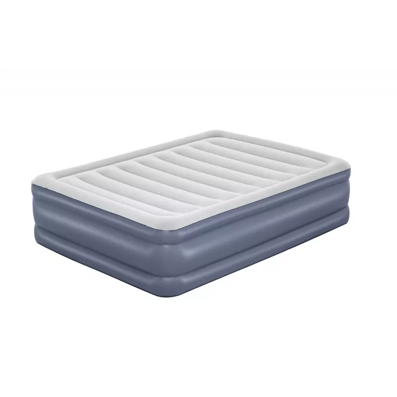 Bestway Tritech colchón de aire Queen con bomba AC integrada y revestimiento antimicrobiano 2,03 m x 1,52 m x 51 cm