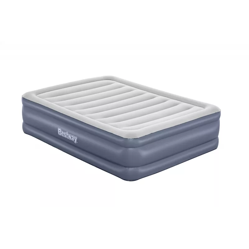 Bestway Tritech colchón de aire Queen con bomba AC integrada y revestimiento antimicrobiano 2,03 m x 1,52 m x 51 cm