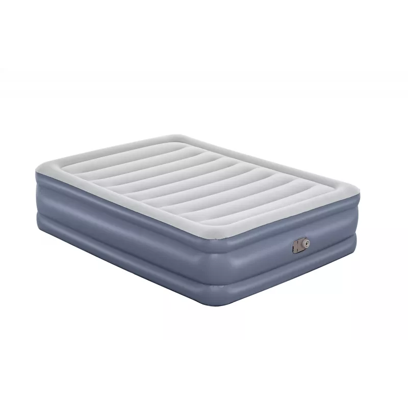 Bestway Tritech colchón de aire Queen con bomba AC integrada y revestimiento antimicrobiano 2,03 m x 1,52 m x 51 cm