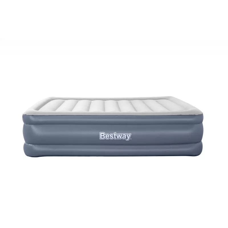 Bestway Tritech colchón de aire Queen con bomba AC integrada y revestimiento antimicrobiano 2,03 m x 1,52 m x 51 cm