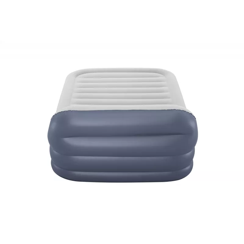 Colchón de aire Bestway Tritech SleekFlow con cabecera Queen, bomba AC integrada y recubrimiento antimicrobiano 2,26 m x 1,52 m x 84 cm