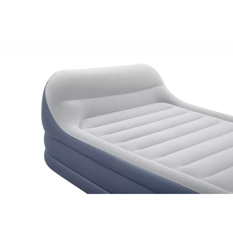 Colchón de aire Bestway Tritech SleekFlow con cabecera Queen, bomba AC integrada y recubrimiento antimicrobiano 2,26 m x 1,52 m x 84 cm