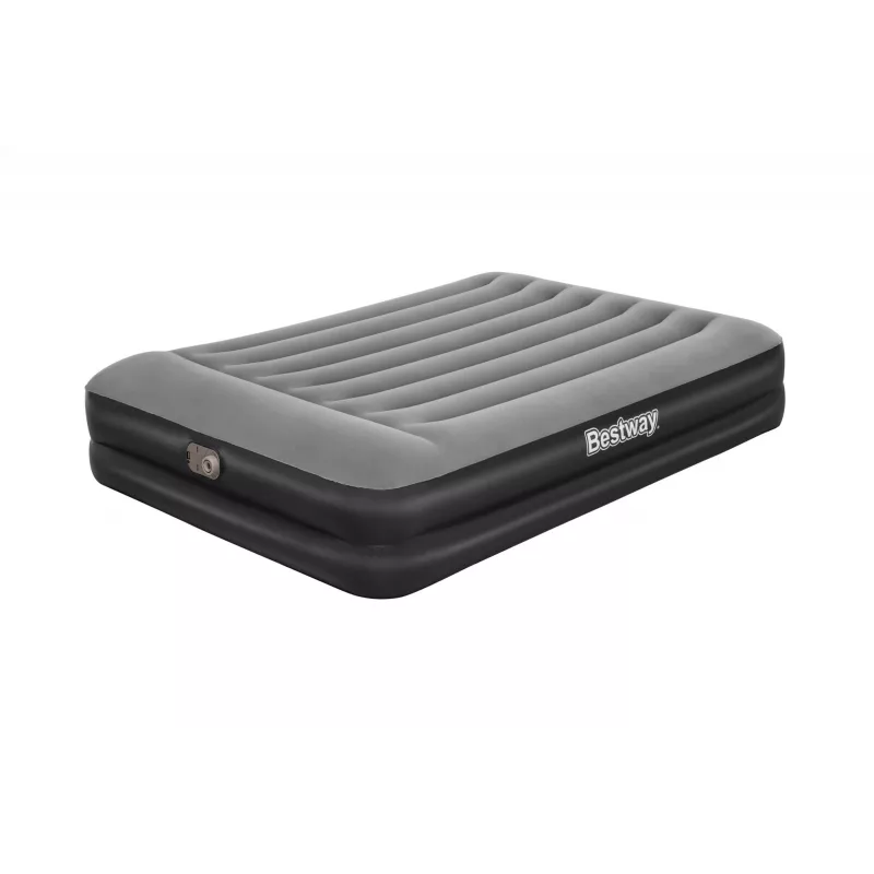 Bestway Tritech Colchón hinchable Queen con bomba AC integrada y recubrimiento antimicrobiano 2,03 m x 1,52 m x 46 cm