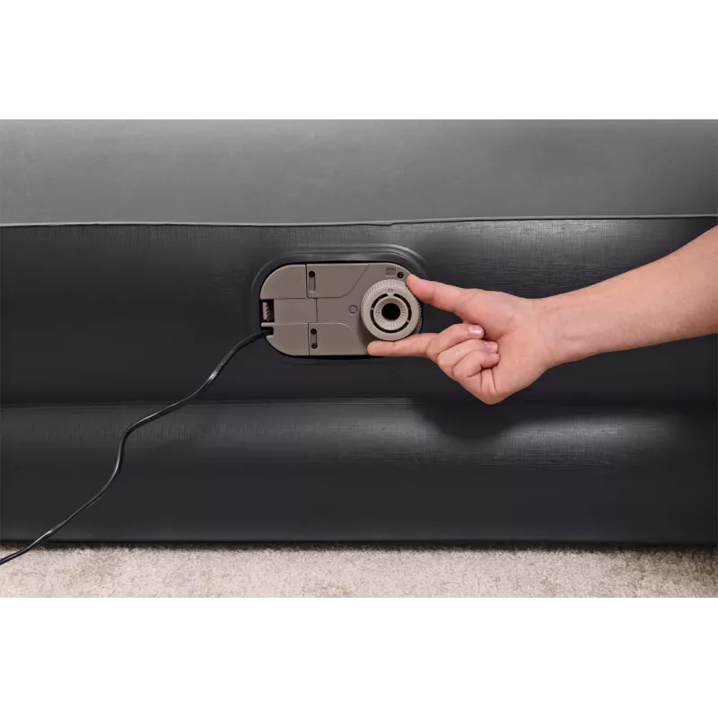 Bestway Tritech Colchón hinchable Queen con bomba AC integrada y recubrimiento antimicrobiano 2,03 m x 1,52 m x 46 cm