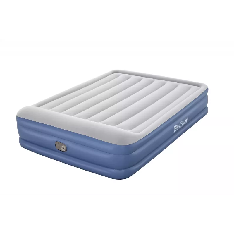Bestway Tritech Cama hinchable Queen con bomba AC integrada y recubrimiento antimicrobiano 2,03 m x 1,52 m x 46 cm