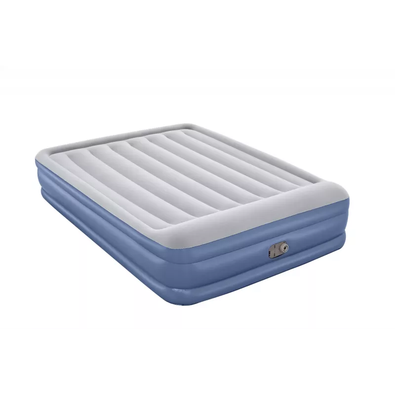 Bestway Tritech Cama hinchable Queen con bomba AC integrada y recubrimiento antimicrobiano 2,03 m x 1,52 m x 46 cm