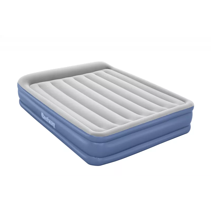 Bestway Tritech Cama hinchable Queen con bomba AC integrada y recubrimiento antimicrobiano 2,03 m x 1,52 m x 46 cm
