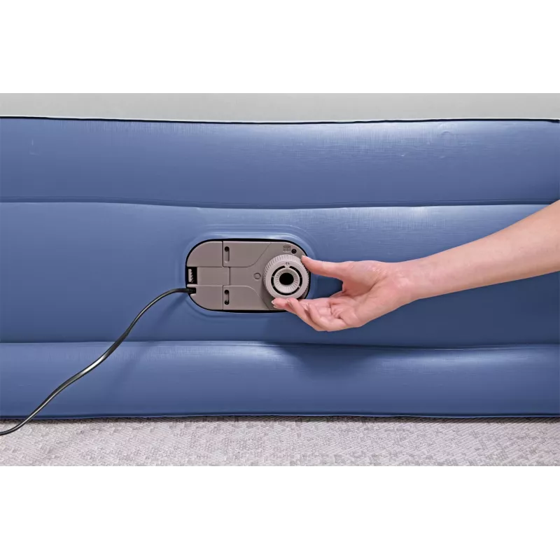 Bestway Tritech Cama hinchable Queen con bomba AC integrada y recubrimiento antimicrobiano 2,03 m x 1,52 m x 46 cm