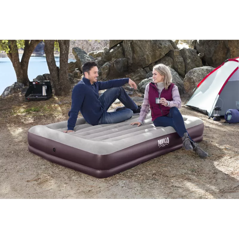 Bestway 67699 Colchón hinchable doble Marrón, Gris Unisex