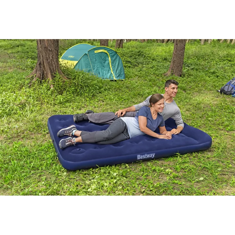 Bestway Colchón hinchable Full con bomba de pie integrada 1,91 m x 1,37 m x 28 cm