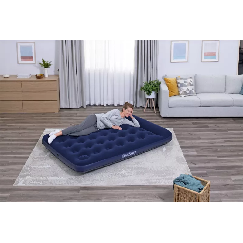 Bestway Colchón hinchable Full con bomba de pie integrada 1,91 m x 1,37 m x 28 cm