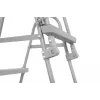 Bestway Flip & Lock Escalera para piscina desmontable 1,07 m, Escalera, Gris, Metal, 150 kg, 3 peldaños, 107 cm