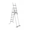 Bestway Flip & Lock Escalera para piscina desmontable 1,32 m, Escalera, Gris, Metal, Plástico, 150 kg, 4 peldaños, EN16582