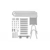 Bestway Flip & Lock Escalera para piscina desmontable 1,32 m, Escalera, Gris, Metal, Plástico, 150 kg, 4 peldaños, EN16582