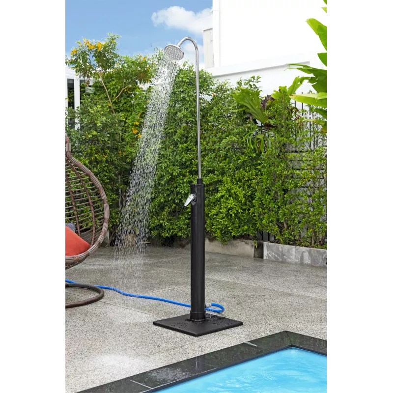 Bestway SolarFlow Ducha exterior 8 L, Autónoma, Negra, Acero inoxidable, 8 L, EN1112, 500 mm, 500 mm