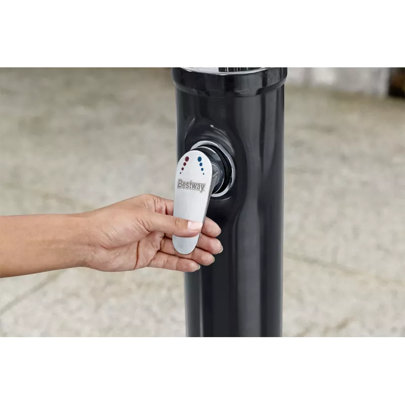 Bestway SolarFlow Ducha exterior 8 L, Autónoma, Negra, Acero inoxidable, 8 L, EN1112, 500 mm, 500 mm