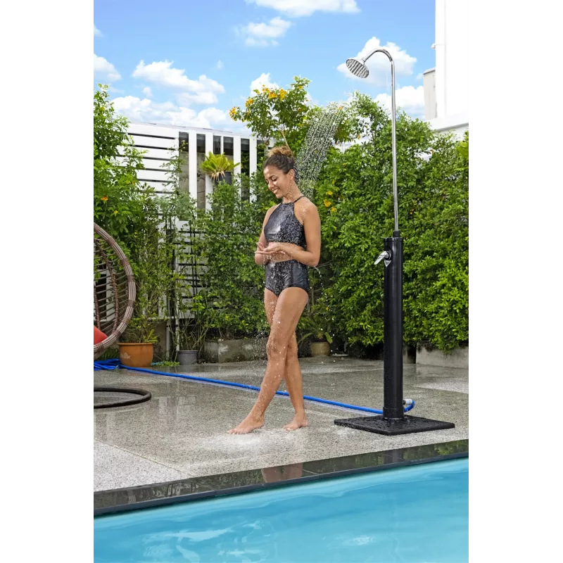Bestway SolarFlow Ducha exterior 8 L, Autónoma, Negra, Acero inoxidable, 8 L, EN1112, 500 mm, 500 mm