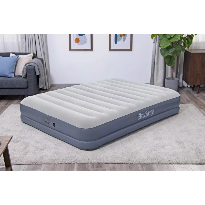 Bestway Tritech Colchón hinchable Queen con bomba recargable 2,03 m x 1,52 m x 36 cm