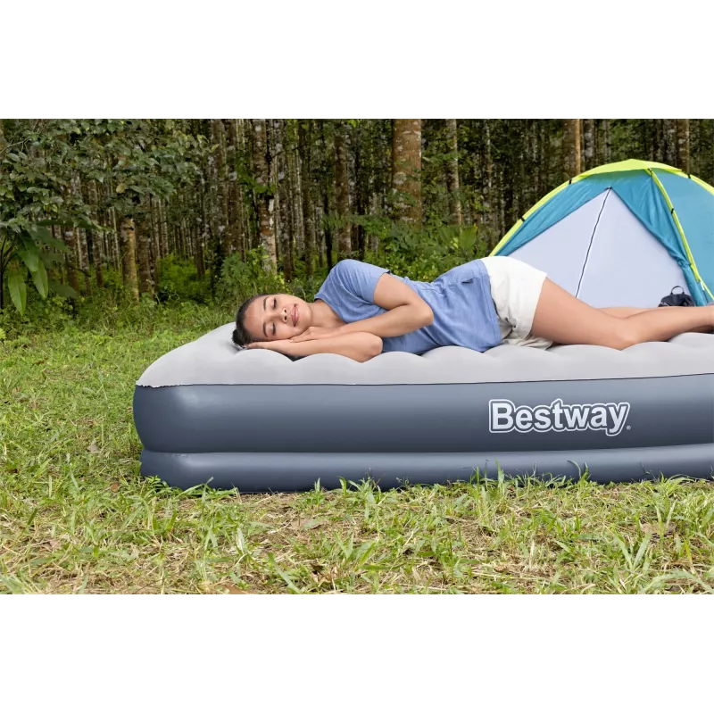 Bestway Tritech Colchón hinchable Queen con bomba recargable 2,03 m x 1,52 m x 36 cm