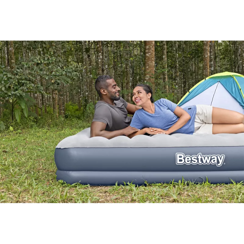 Bestway Tritech Colchón hinchable Queen con bomba recargable 2,03 m x 1,52 m x 36 cm