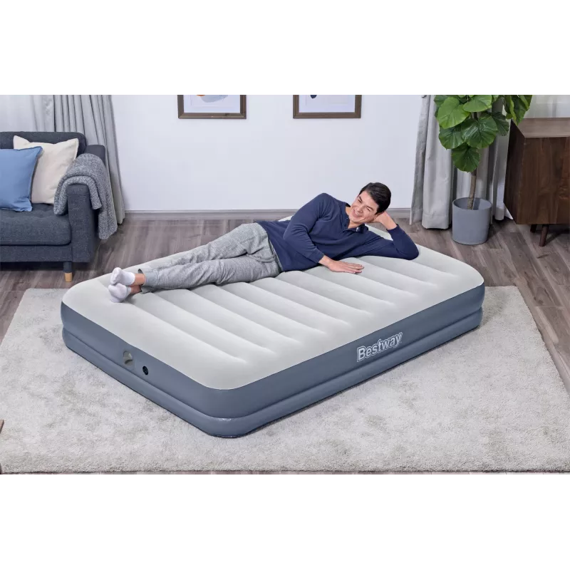 Bestway Tritech Colchón hinchable Queen con bomba recargable 2,03 m x 1,52 m x 36 cm