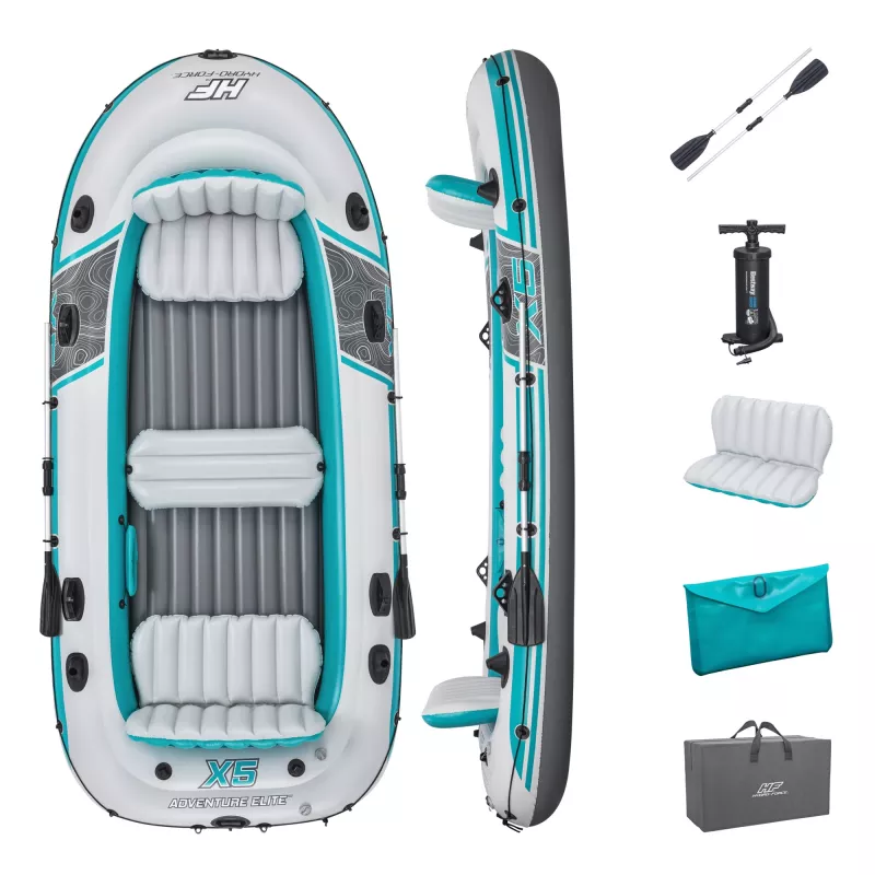 Bestway Hydro-Force Adventure Elite X5 Set de balsa hinchable 3,64 m