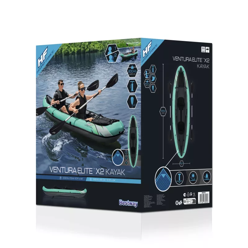 Bestway Hydro-Force Ventura Elite X2 Set de kayak hinchable 3,30 m