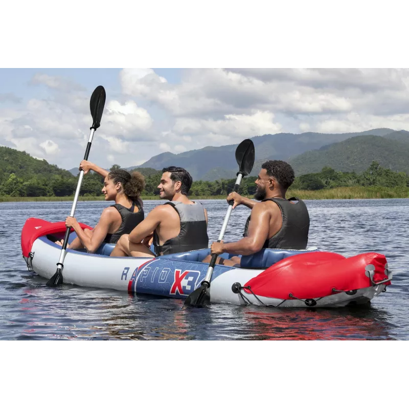 Bestway Hydro Force Rapid X3 Set de kayak hinchable para 3 personas 3,81 m