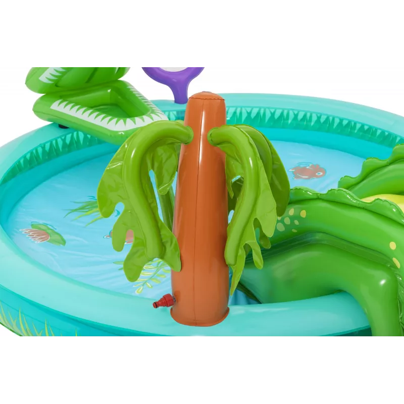 Bestway Crocodile Cove Centro de juegos acuáticos y piscina hinchable para niños 2,24 m x 1,81 m x 72 cm
