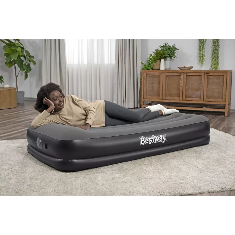 Bestway Tritech Colchón hinchable Twin con bomba USB integrada 1,91 m x 97 cm x 36 cm