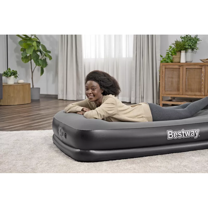 Bestway Tritech Colchón hinchable Twin con bomba USB integrada 1,91 m x 97 cm x 36 cm