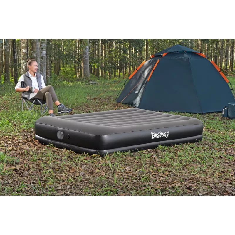 Bestway Tritech Colchón hinchable Queen con bomba USB integrada 2,03 m x 1,52 m x 36 cm