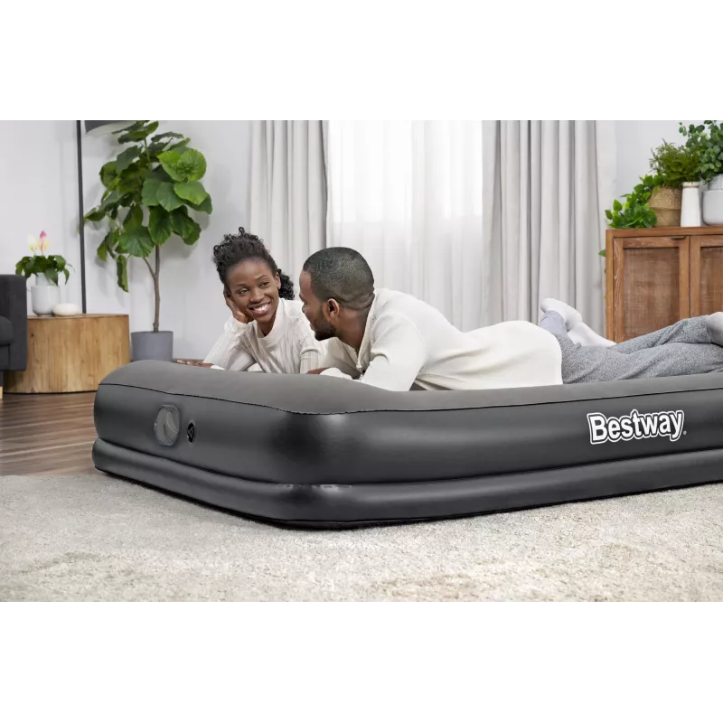 Bestway Tritech Colchón hinchable Queen con bomba USB integrada 2,03 m x 1,52 m x 36 cm