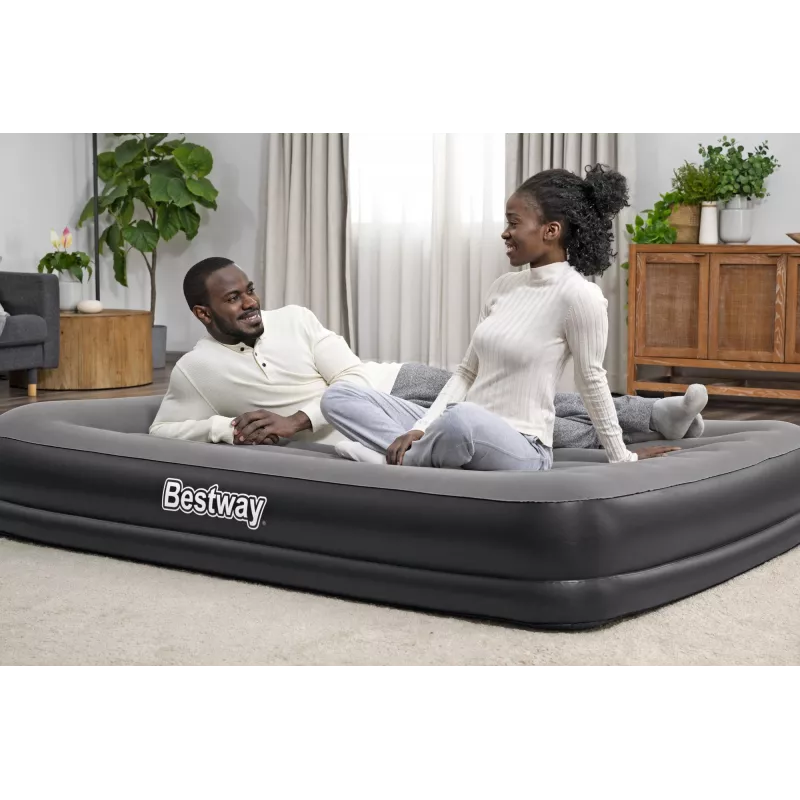 Bestway Tritech Colchón hinchable Queen con bomba USB integrada 2,03 m x 1,52 m x 36 cm