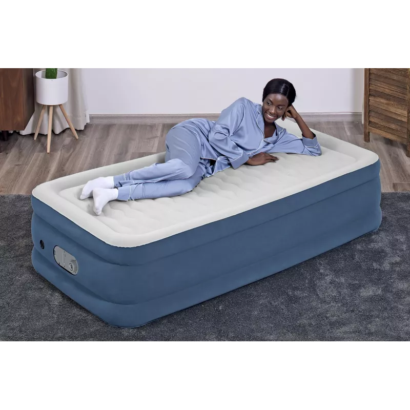Bestway AlwayzAire Cama hinchable Twin con bomba doble integrada 1,91 m x 97 cm x 46 cm