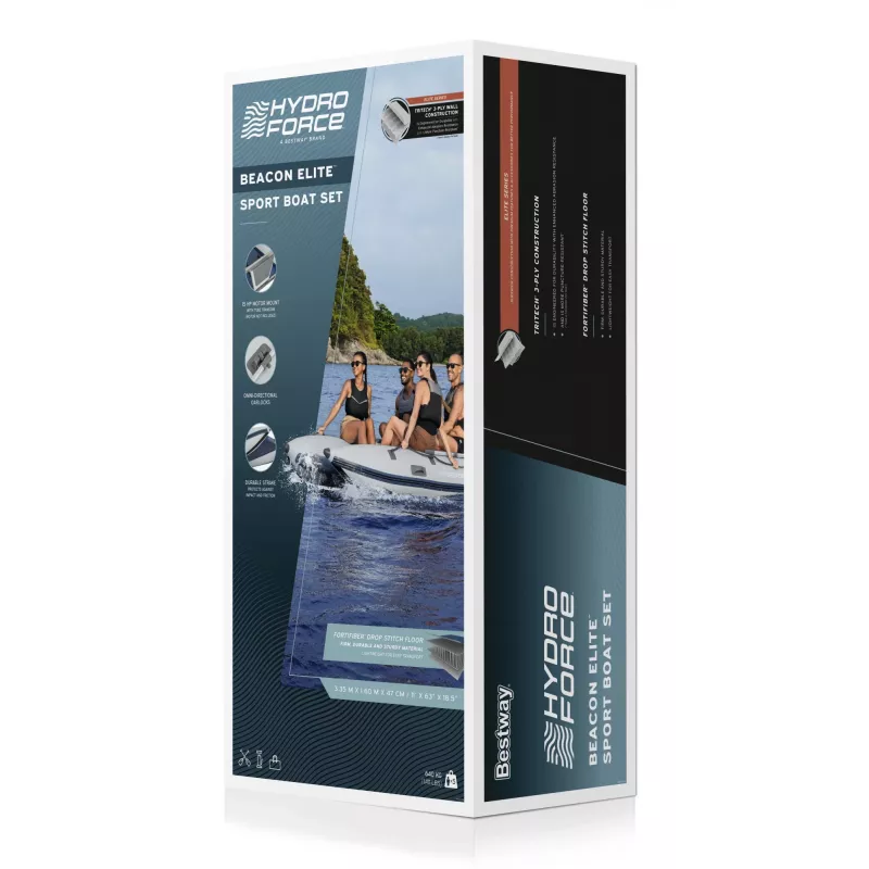 Bestway Hydro Force Beacon Elite Set de embarcación deportiva hinchable para 5 personas 3,35 m