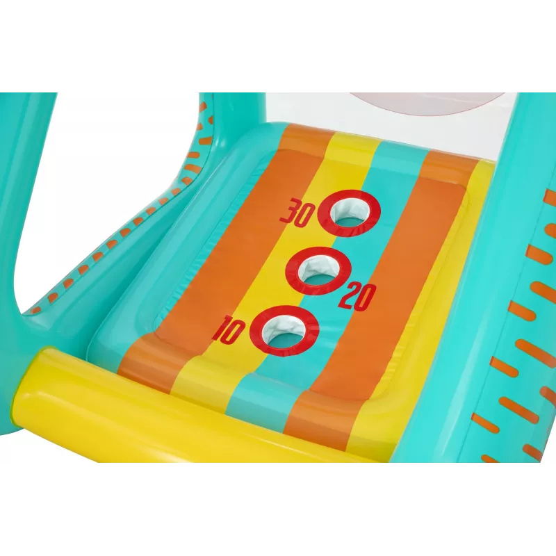 Bestway Perfect Aim Juego de jardín hinchable 3 en 1, Centro de juegos hinchable, 5 año(s), Policloruro de vinilo (PVC), Multicolor