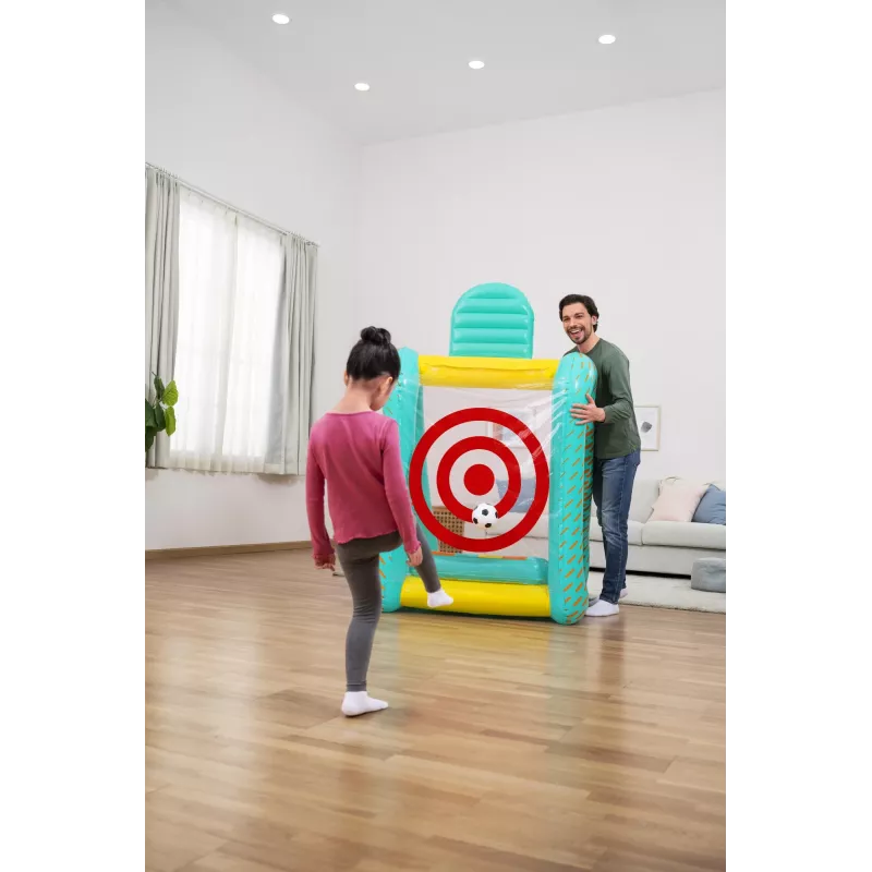 Bestway Perfect Aim Juego de jardín hinchable 3 en 1, Centro de juegos hinchable, 5 año(s), Policloruro de vinilo (PVC), Multicolor