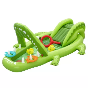 Bestway Later Gator Parque acuático y piscina hinchable para niños 2,34 m x 1,63 m x 87 cm