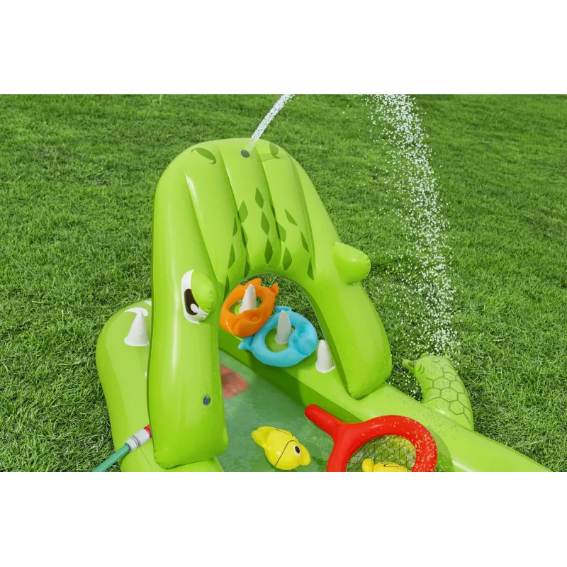 Bestway Later Gator Parque acuático y piscina hinchable para niños 2,34 m x 1,63 m x 87 cm