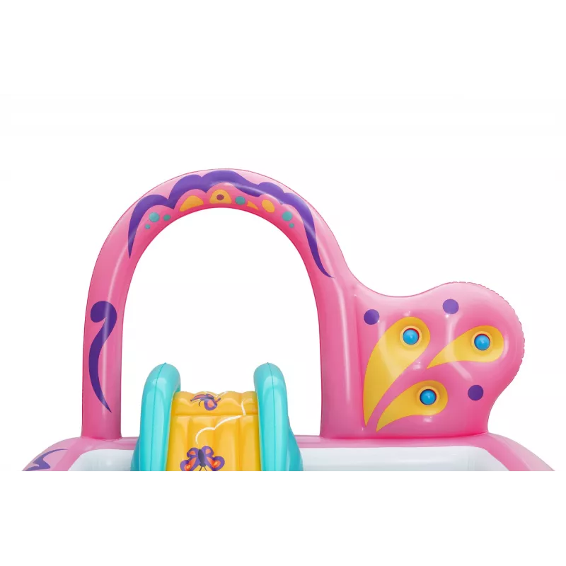 Bestway Butterfly Wonder Centro de juegos acuáticos y piscina hinchable para niños 1,80 m x 1,80 m x 1,17 m