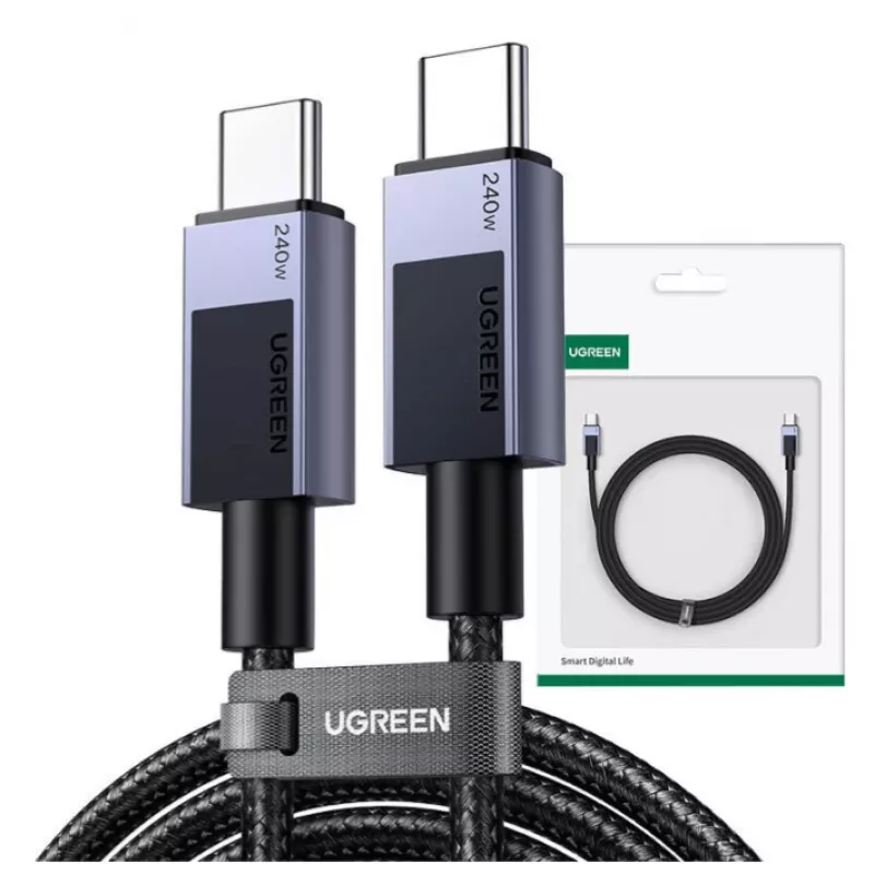 Ugreen 45068 Cable USB 2 m USB C 0,48 Gbit/s 240 W Negro, Gris